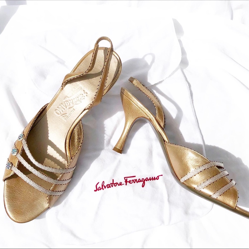Vintage Salvatore Ferragamo Cristina Heels RARE